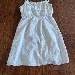 White Sleeveless Kids Dress
